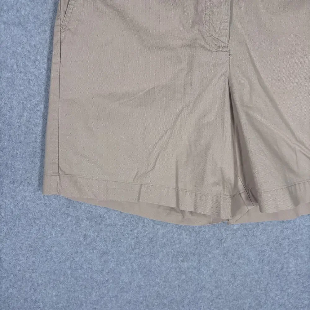 Talbots Shorts 10 Tan Khaki Chino Stretch Pockets Academia‎ Granny GORP 7 Inseam
